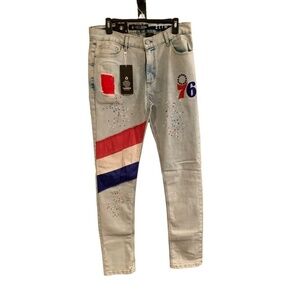 Fisll Denim Men's 76ers Jeans 32/34 NWT